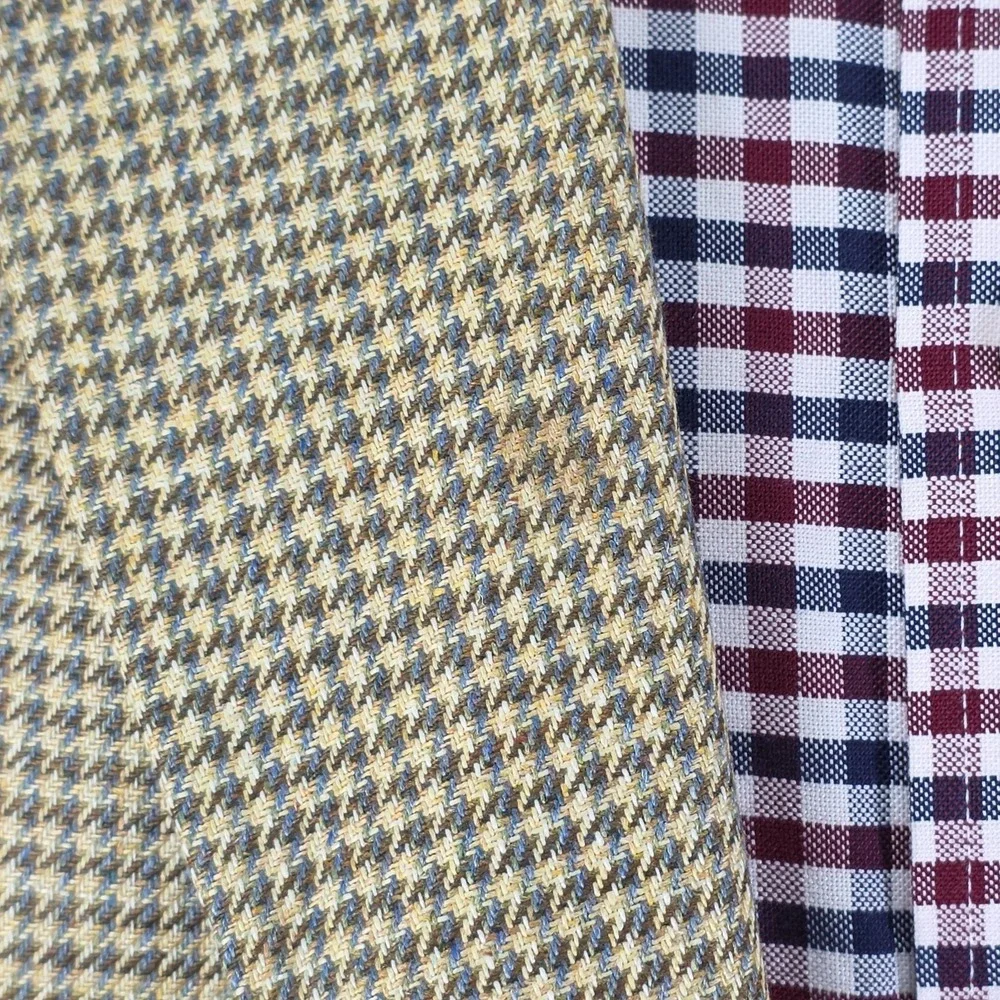 Nautica‎ Men's Sport Coat Blazer Two Button Houndstooth Silk Size 48L